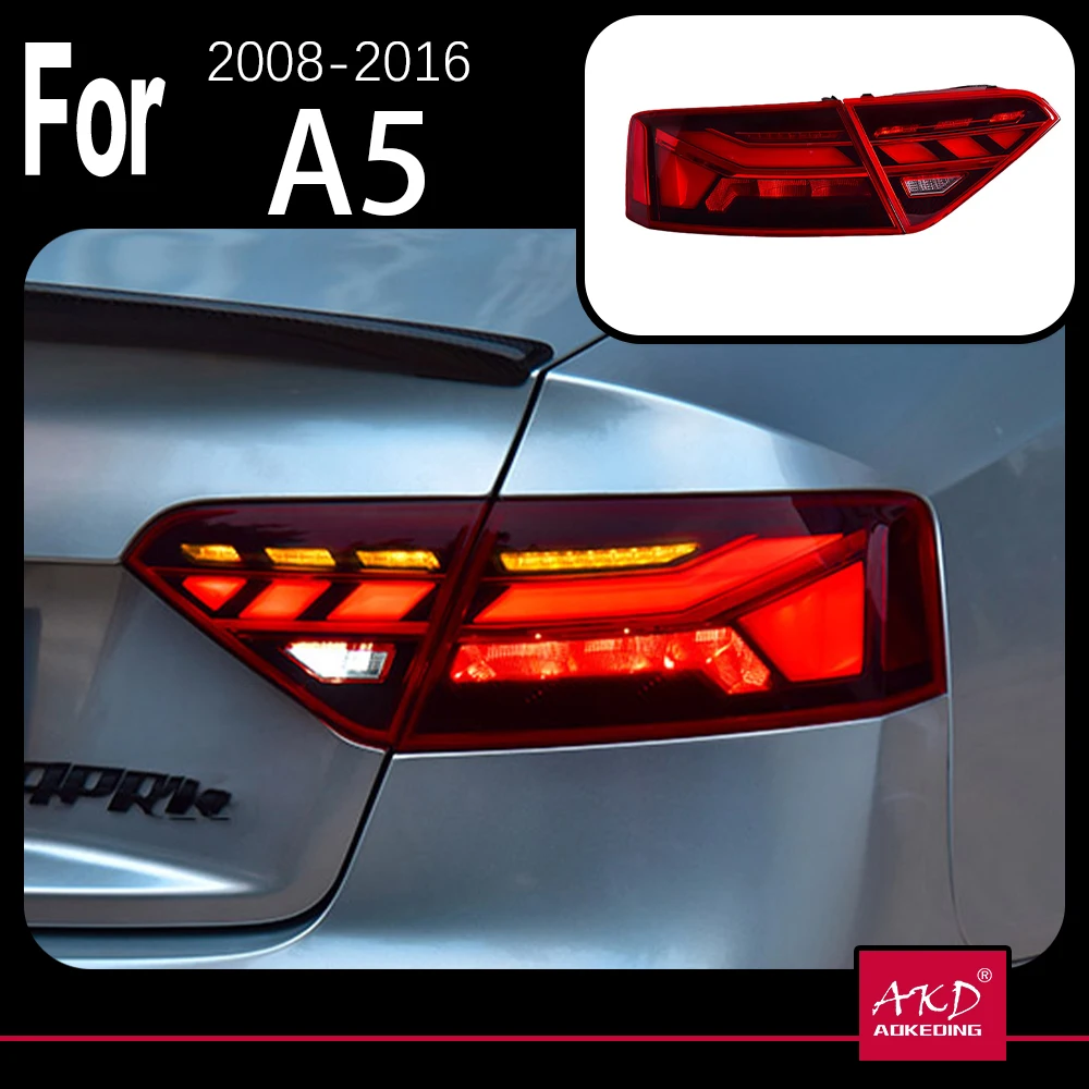 

AKD Car Model for Audi A5 Tail Lamp 2008-2016 S5 LE Tail Light Animation DRL Dynamic Signal Reverese Automotive Accessories