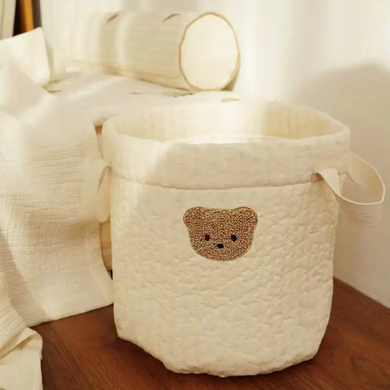 Baby Diaper Nappy Bags for Mom Cute Bear Large Capacity Mommy Bag Caddy Toys Dolls Storage Organizer Babies Accessories Beige 2
