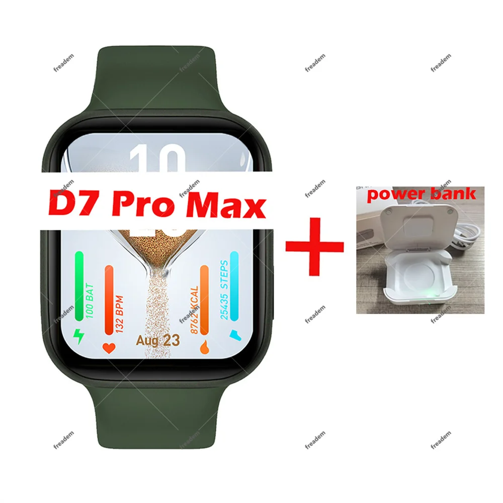 New IWO D7 Pro Max Smartwatch Series 7 GPS Bluetooth Call IP68 Waterproof Long Life Battery FitnessTracker 1.77inch Smart Watch 