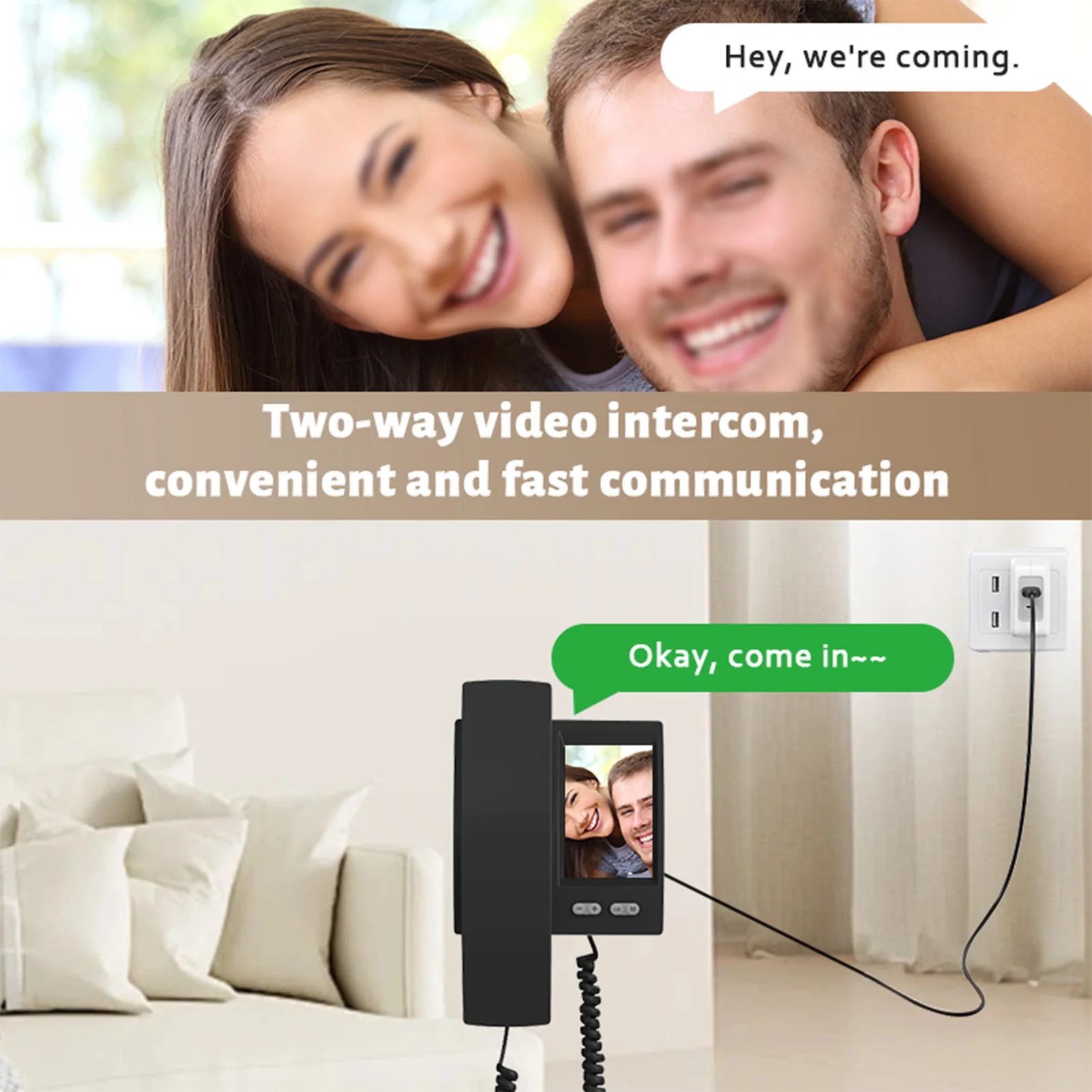 3.5인치 IPS 스크린 무선 도어벨 카메라 비디오 도어폰 시스템 도어폰 전화형 무선 도어벨 인터콤 I