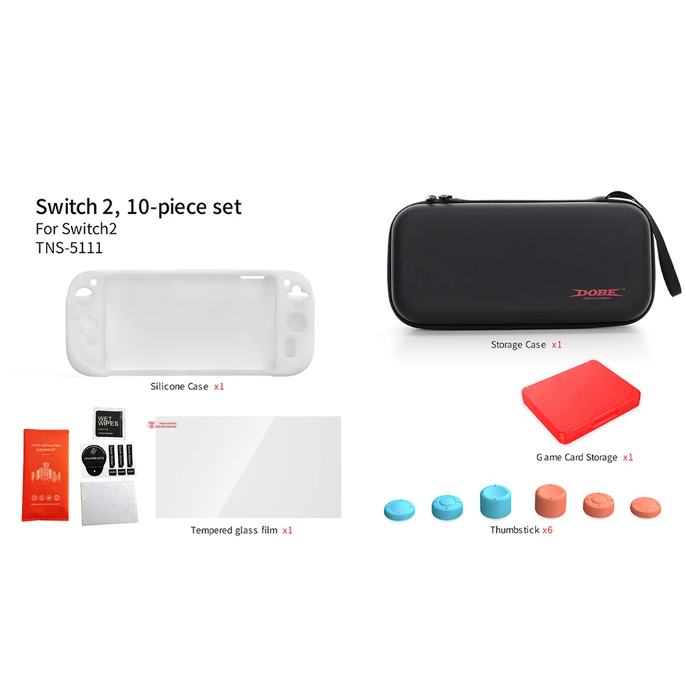 for Nintendo for Switch2 Carrying Case with Silicone Case & Thumb Grip Caps Protective Carrying Case Bag Accessories Storage Bag