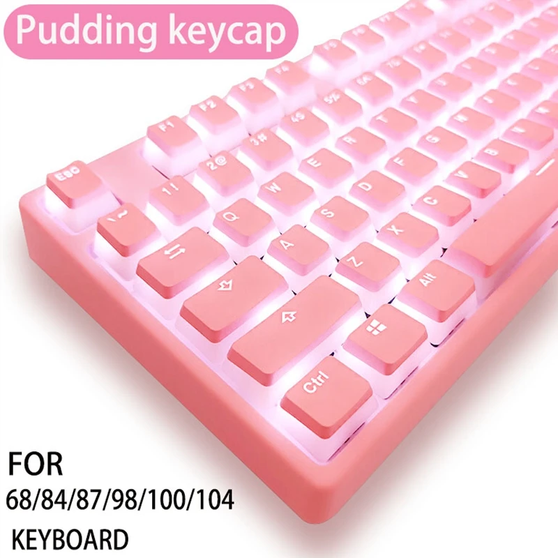 ABS Ergonomic Pudding Keycap Set, Keycaps bonitos,