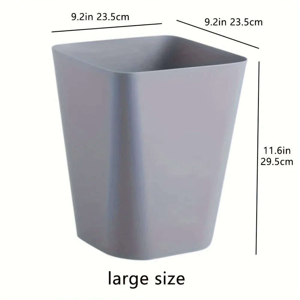 3.4 직사각형 플라스틱 쓰레기통, 주방, 기숙사, 사무실, 가정용 내구성 있는 쓰레기통, 종이 바구니
