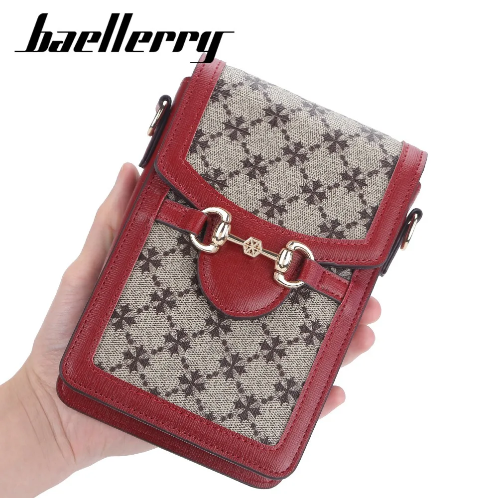 Baellerry Minimalist Crossbody Bag for Women, Anti-Theft Hidden Zip Pocket Shoulder Bag Lightweight PU Leather