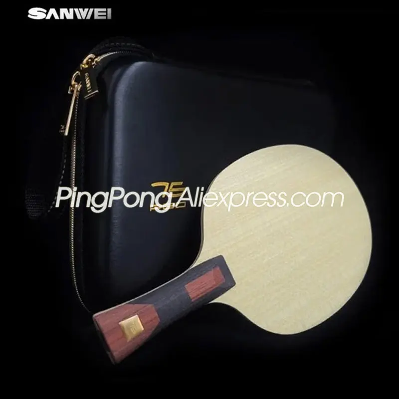 

Original SANWEI SUPER 75 PBO Carbon Table Tennis Blade with Premium Racket Case Golden 75 PRO GOLD Ping Pong Bat Paddle