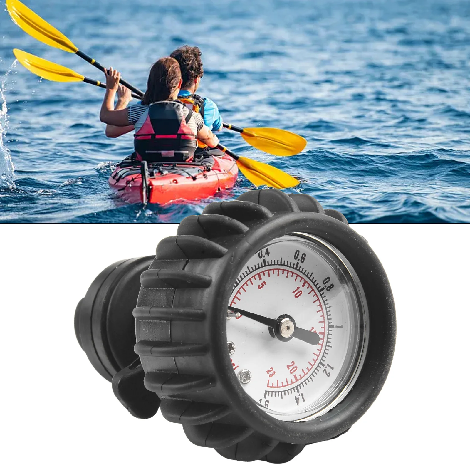 

23Psi Kayak Barometer Pressure Gauge Air Valve Measurement Inflatable Boat Single Barometer With Hand For Inflatable Boat Kayak