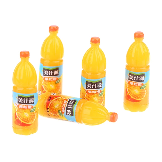 5pcs 1:12 Dollhouse Miniature Fruit Drinks Model Kitchen Food Accessories For Doll House Decor Kids Pretend Play Toys 3