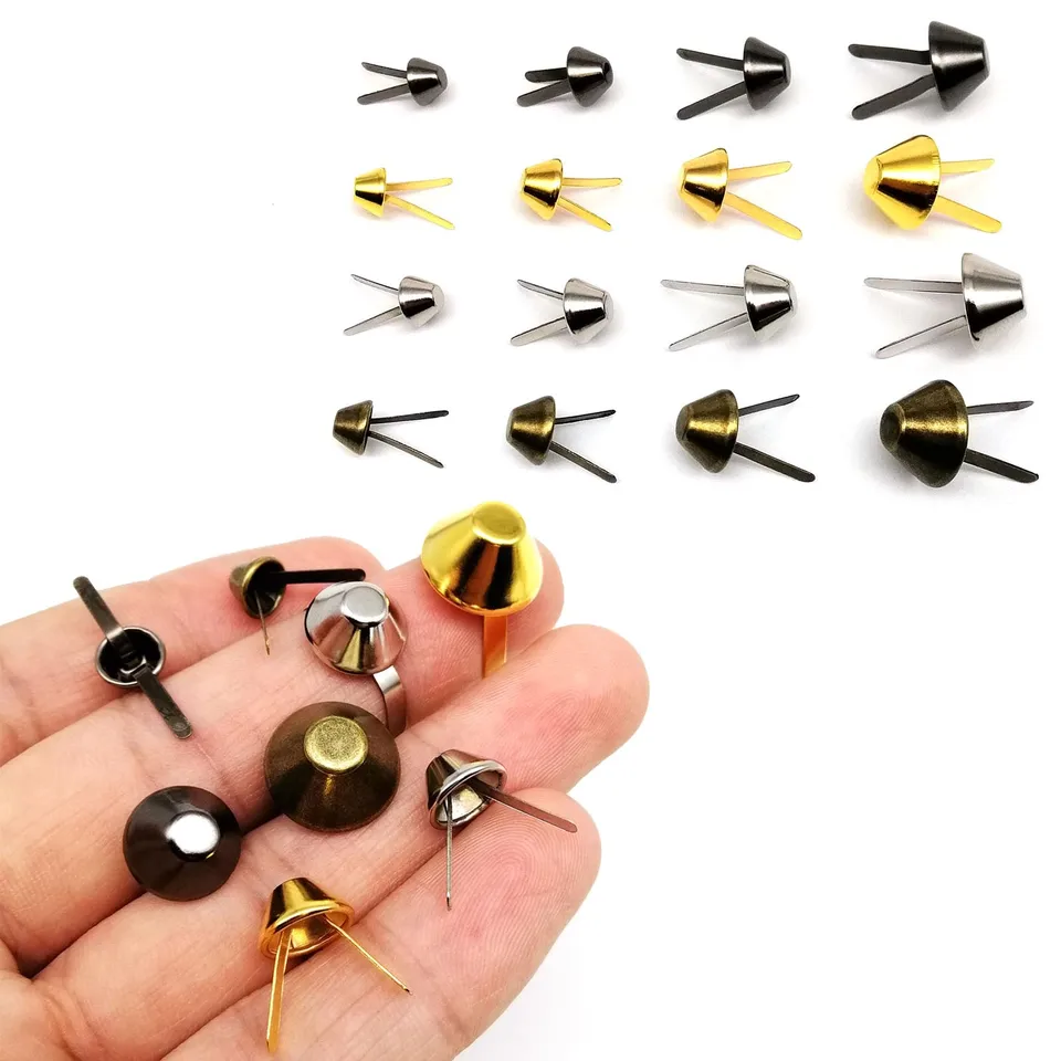 Tachuelas Doradas Para Bolso, 50 Unidades, Con Parte Inferior De Placa