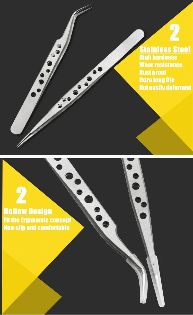 Description Picture 5 of itemPrecision Industrial Tweezers Anti-static Magnetic Stainless Steel Tweezers Set For Electronics Soldering Maintenance Hand Tools