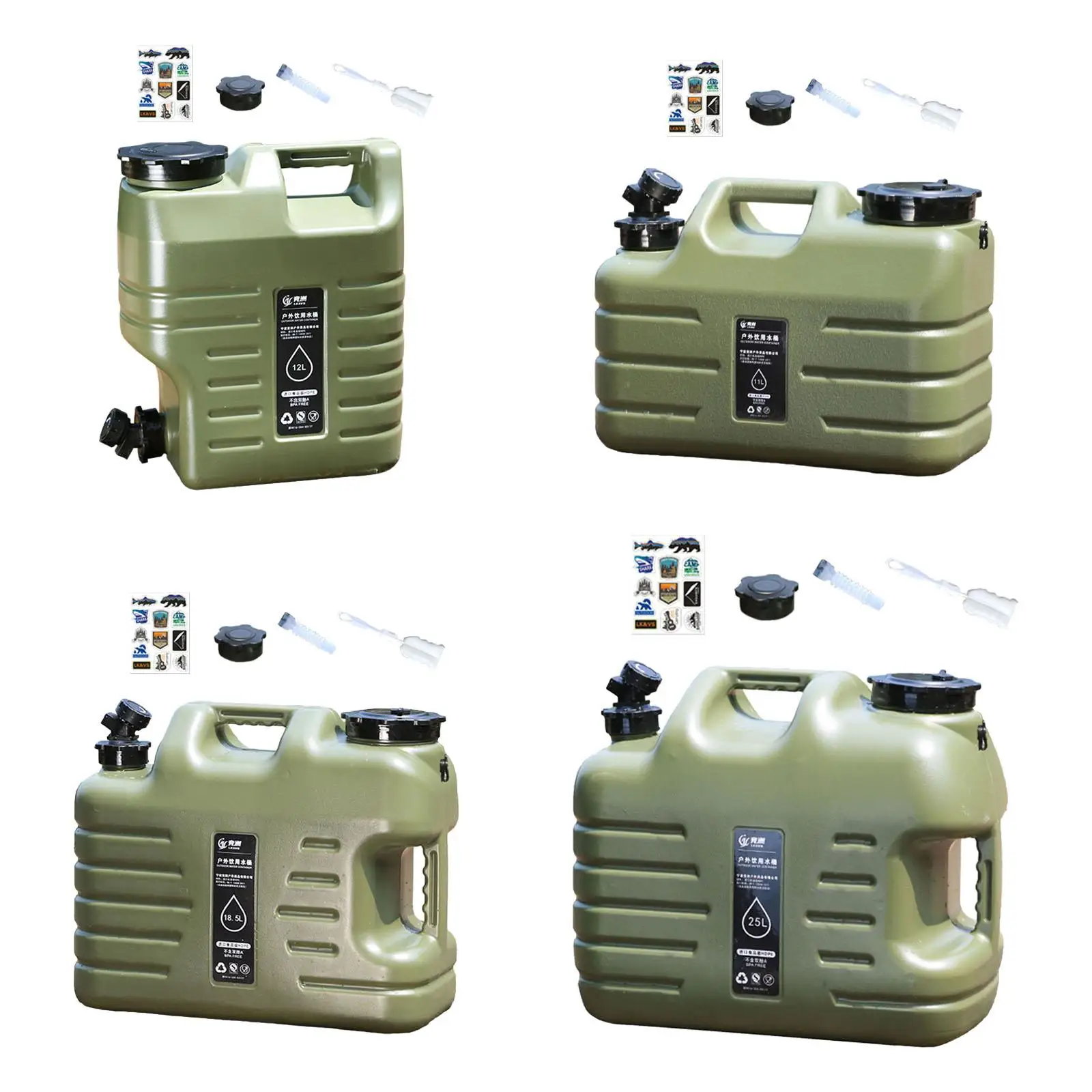 

Water Container with Spigot Large Capacity with Replace Lid Water Bucket for Survival Picnic Dish Washing Driving Outdoor