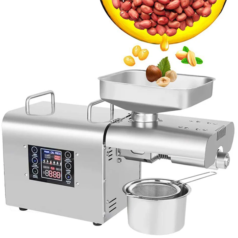 Oil Press Automatic FLaxseed Sunflower Peanut Extracting Machine High Sesame Hydraulic De Aceite Heat Olive Hard Stainless Steel 6