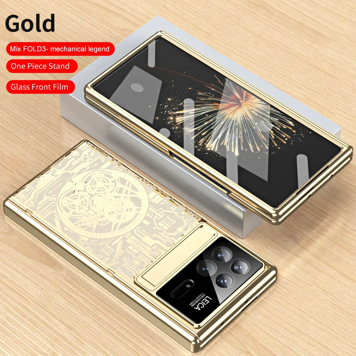 For Xiaomi MIX Fold 3 5G Case 360° Full Screen Protector Cover Hinge Plating Matte Mechanical Case For Xiaomi MIX Fold 3 5G_voghion.com