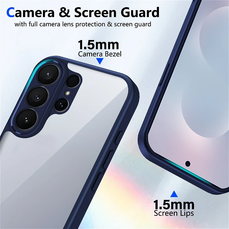 Luxury Transparent Shockproof Matte Protective Phone Case
