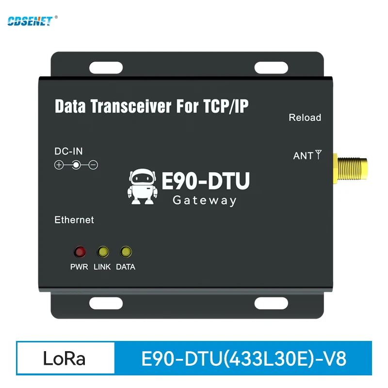 Ethernet New LoRa 433Mhz IoT SX1268 30dBm Serial Port Wireless Transceiver Modem 