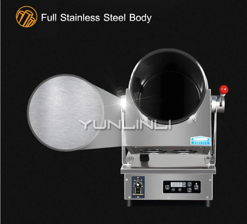 Factory New Commercial Fried Rice Machine Automatic Intelligent Electric Cooker Roller Kitchen Cooker