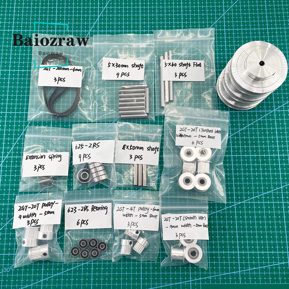 Baiozraw-gasherbrum Anexo k3 Impressora 3d Portões 2002gt6 2gt Polia Moer Eixo Plano 5×60 mm 625-2rs Rolamento z Motion Belt Kit