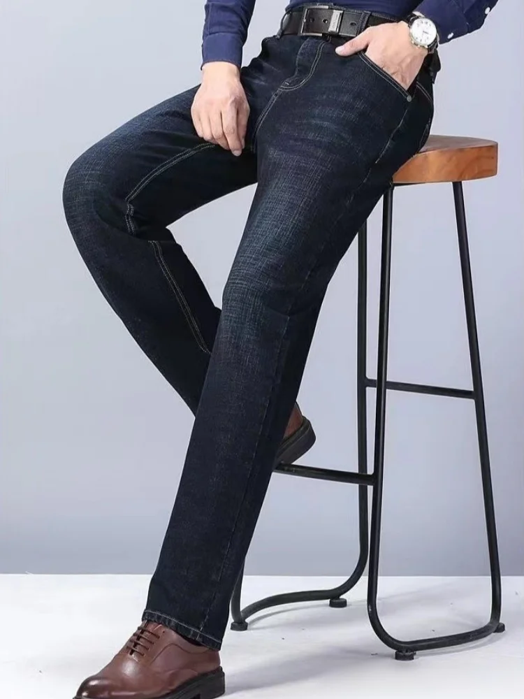2025 Spring New Mens Slim Fit Classic Skinny Jeans Male Slim Fit Pencil Denim Blue Casual Street Style Casual Mens Skinny Jeans 2
