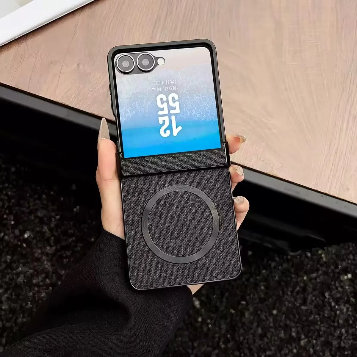 Glass Protective Film MagSafe Magnetic Wireless Charging Case with Full Cloth Cover