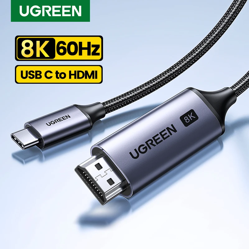 Cavo Compatibile Ugreen Usb C A 8K Hdmi 8K/60Hz 4K/120Hz Per Macbook Pro Imac Ipad Pro Per Samsung Galaxy Usb Tipo C A Hd 2.1