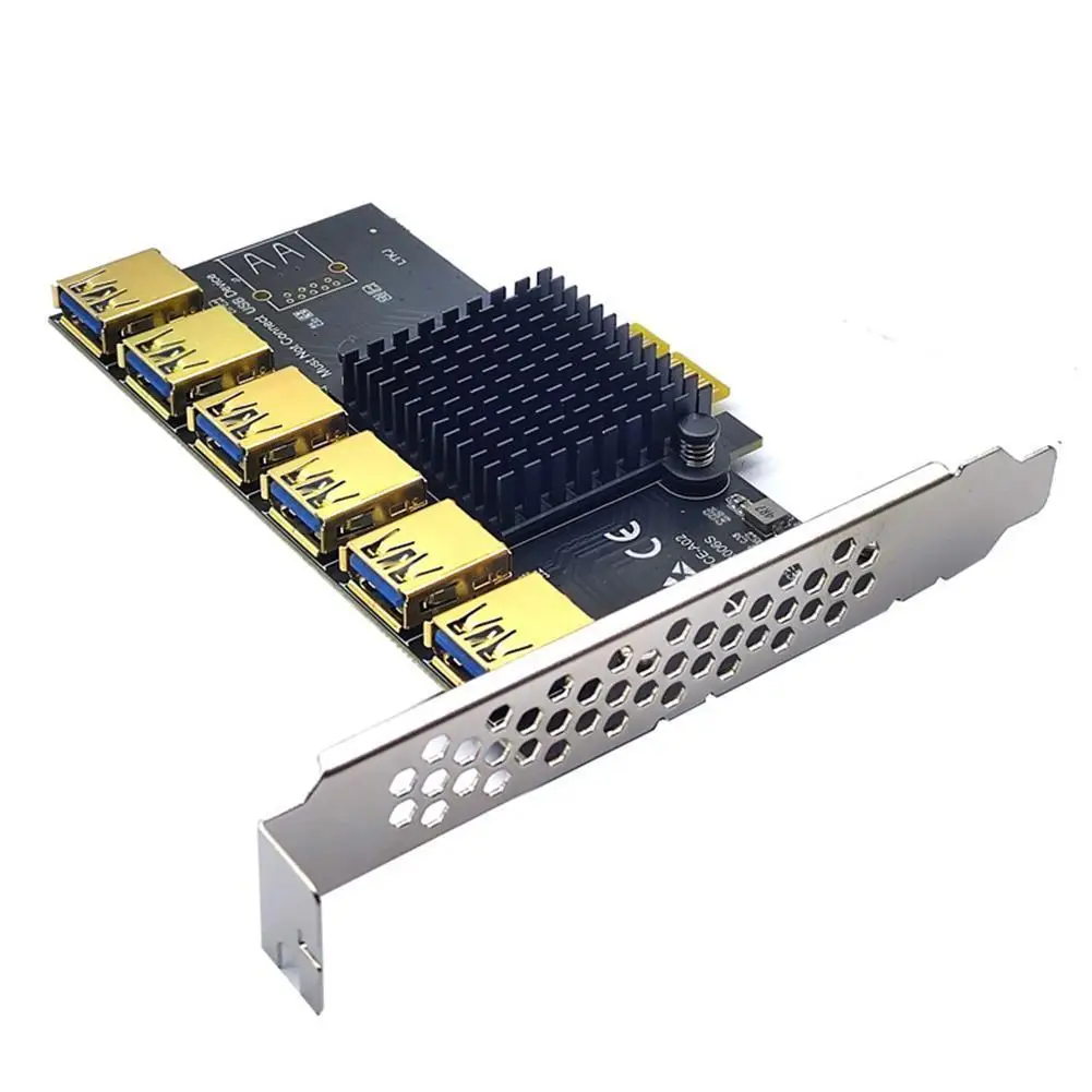 Scheda di espansione PCIE Riser 6X USB 3.0 PCI Express adattatore per mining 