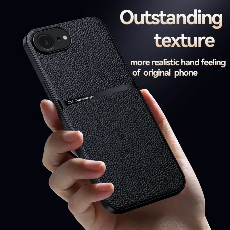 Elegant Leather Magnetic Phone Case - Shockproof and Secure Protective Cover