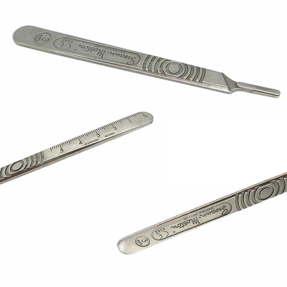 10PCS Swann Morton Carbon Steel Scalpel Surgical Blade 11/15/12D Double Edge For Mobile Phone Film PCB Repair DIY Cuting Tools 5