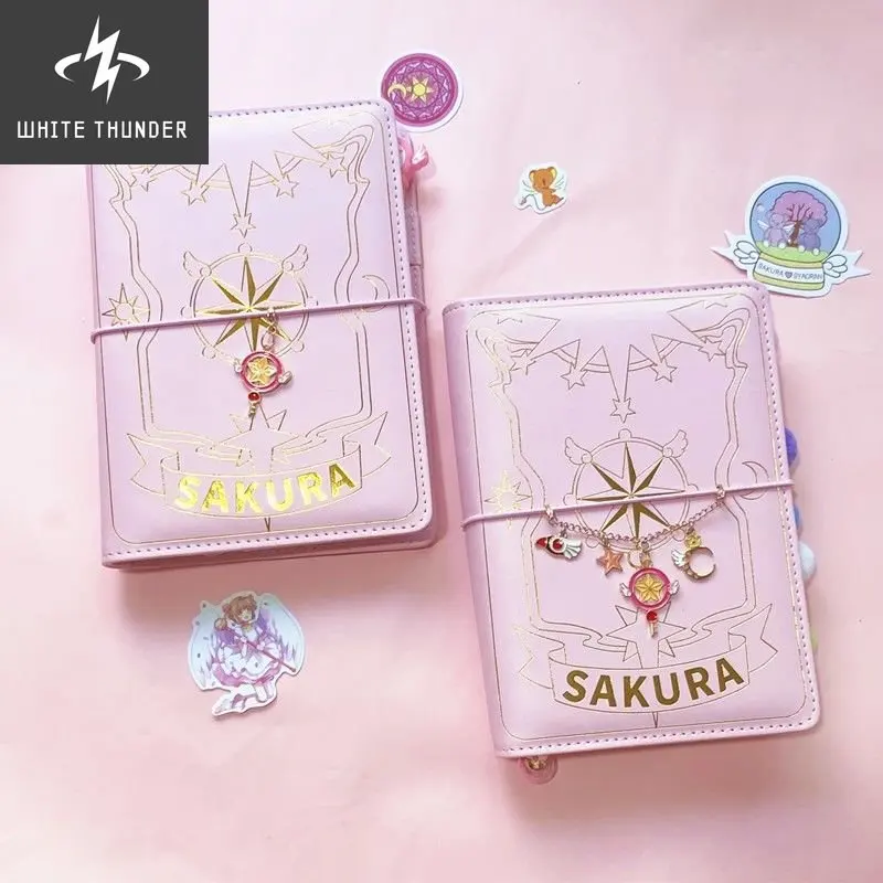 

А6 милый розовый Аниме Сакура свободный дневник записная книжка ежедневник на спирали с 6 отверстиями ежедневник блокнот канцелярские принадлежности