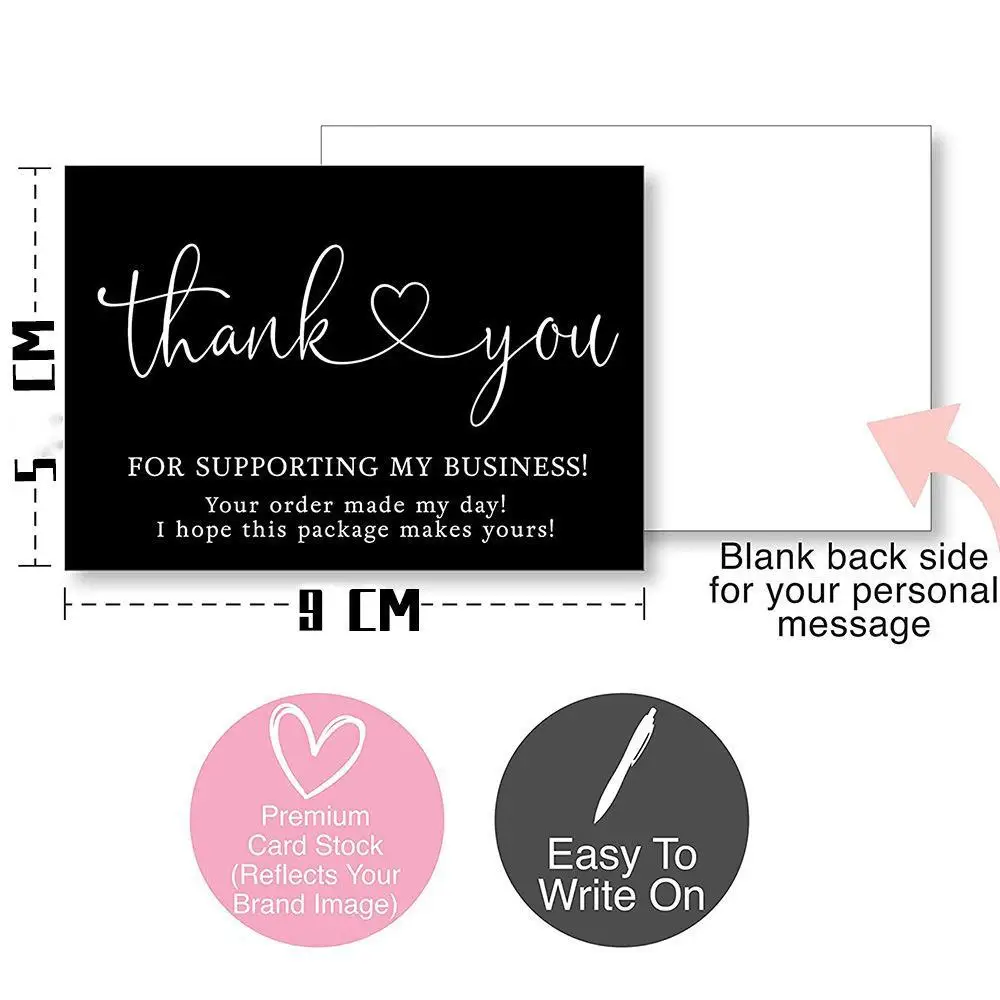 Thank You Cards Small Business 2 x 3.5 Inches Thank You Cards For Small Business, 50PCS for Your Order