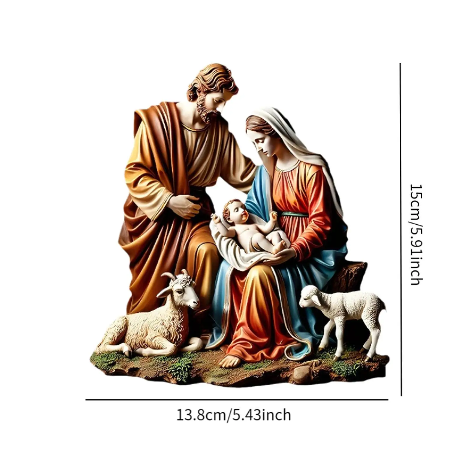 Virgin Mary Statue Crafts Holy Family Statues for Table Living Room Bedroom