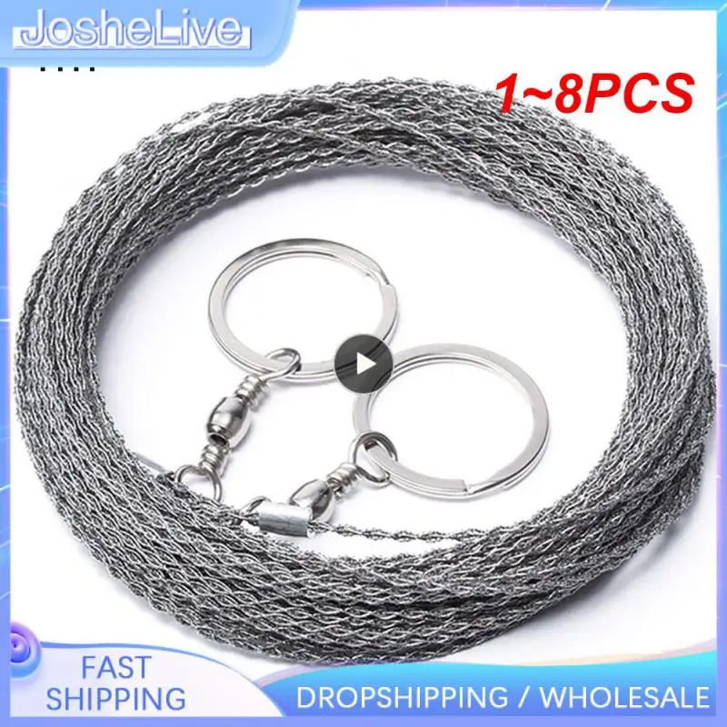 

1~8PCS Best Outdoor Hand-Drawn Rope Saw 304 Stainless Steel Wire Saw Camping Life-Saving Woodworking Super Fine Hand Saw Wire 5M