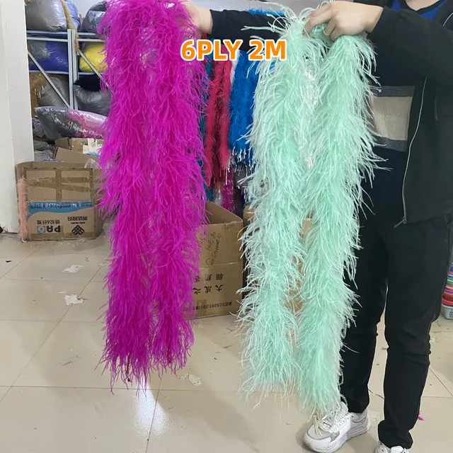 다양한 용도로 사용할 수 있는 고급스럽고 우아한 타조 깃털 보아 리본