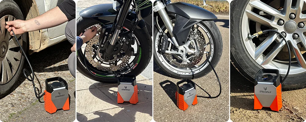 ETENWOLF ZEPHYR S3C Portable Air Compressor 100% Duty Cycle Car Tire Inflator 7800mAh for Cars, Motorcycles, Bicycles Balls S15cdf501fcdf44edadb087da01678d36o
