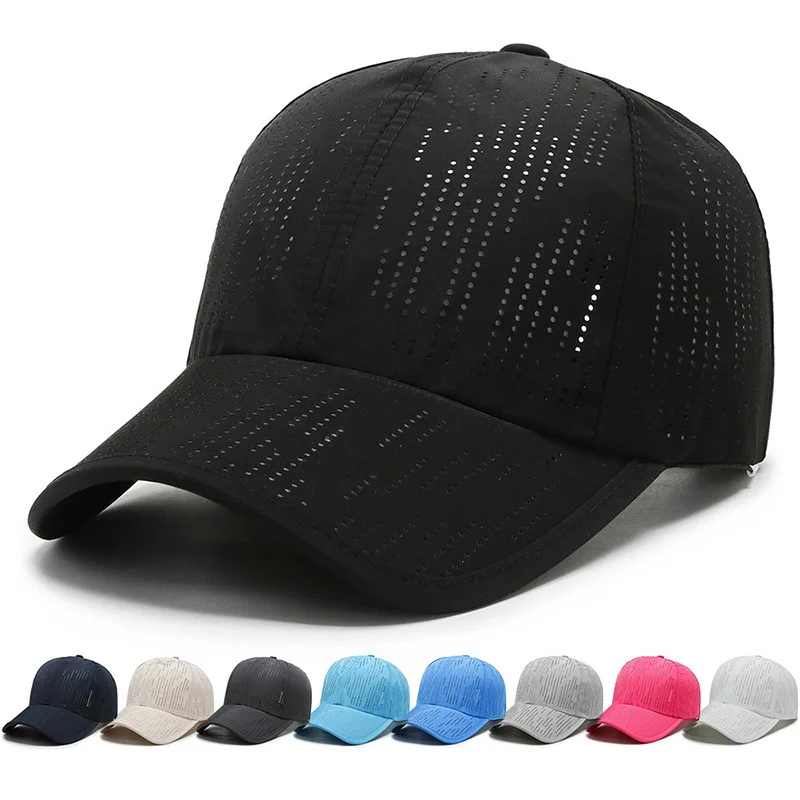 

Summer Laser Perforated Sun Hat Quick Drying Hat Men And Women Travel Breathable Sun Hat Outdoor Sports Baseball Cap