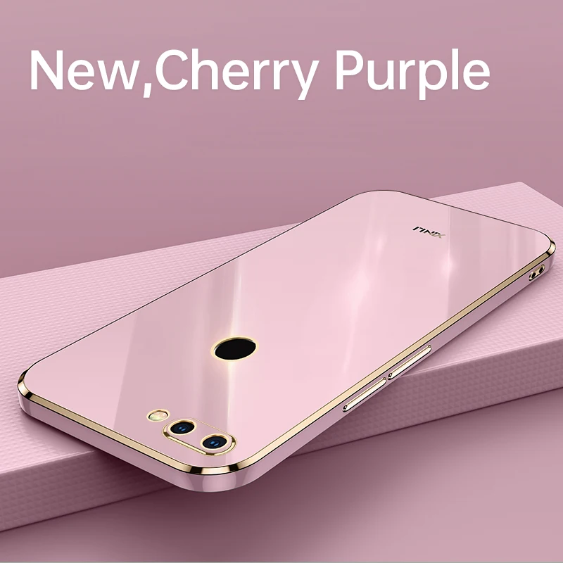 Luxury Silicone Shockproof Phone Case with Lens Protection - Fashionable Plating Design