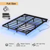 Full Size Floating Bed Frame with USB Charging Station and Smart LED Lights, Heavy Duty Mectal Platform Bed Frame 2