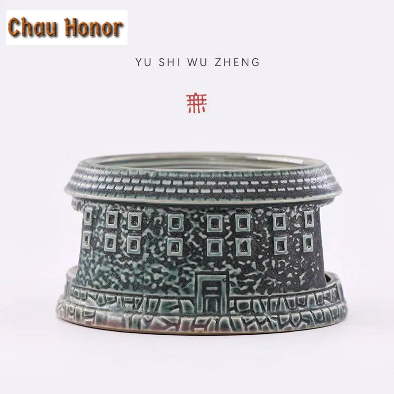 Retro Earthen Building Ceramic Warm Stove Creative Kiln Change Candle Heating Holder Flavoring Aromatherapy Tea Leaf Accessories