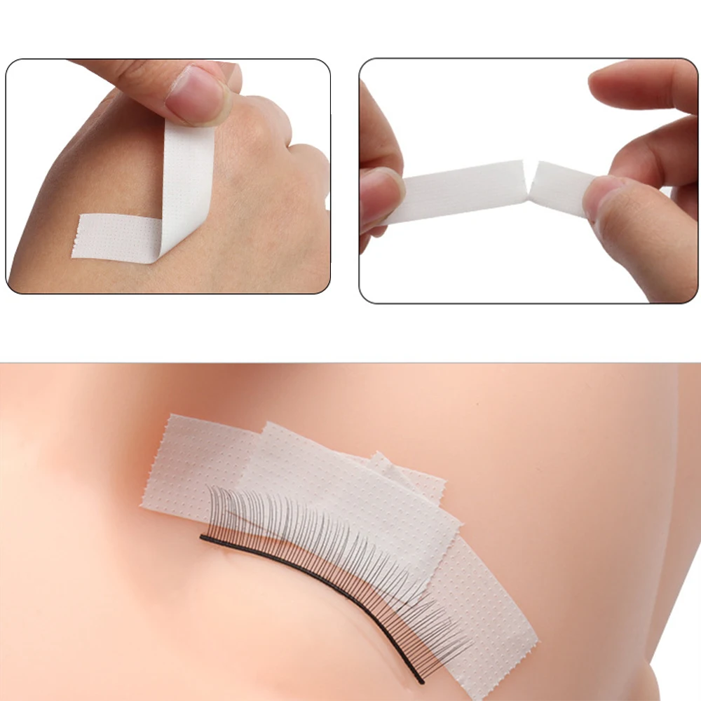 Description Picture 5 of item2/5Rolls Eyelash Extension Tape Under Eye Patches White Paper Breathable Easy To Tear Micropore Tape for Eyelashes Lash Tools 9M