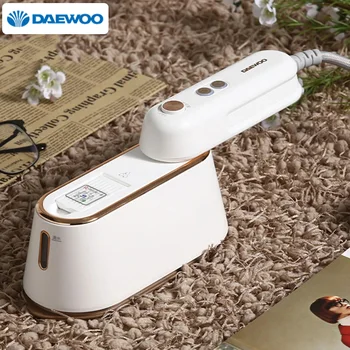 DAEWOO 휴대용 스팀 다리미 전기 의류 스티머 걸이 기계, 휴대용 의류 다림질 기계, 여행용 6 홀