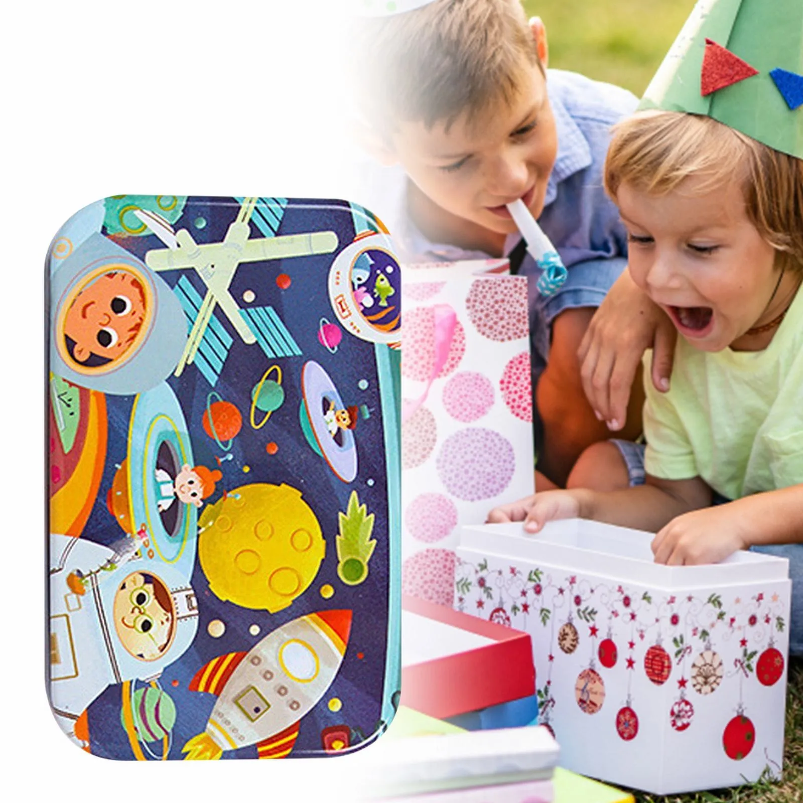 60 Pieces Of Box Puzzle For Children Preschool Education Anime Cartoon Wooden Puzzle Toys Space Astronauts Cabins