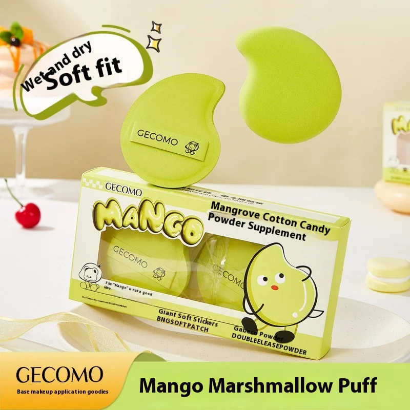 2PCS Makeup Blender Puff Air Cushion Foundation Sponge Loose Powder Puffs Mango-shaped Cosmetic Applicator Tool Wholesale 2 2PCS Makeup Blender Puff Air Cushion Foundation Sponge Loose Powder Puffs Mango-shaped Cosmetic Applicator Tool Wholesale - Image 2