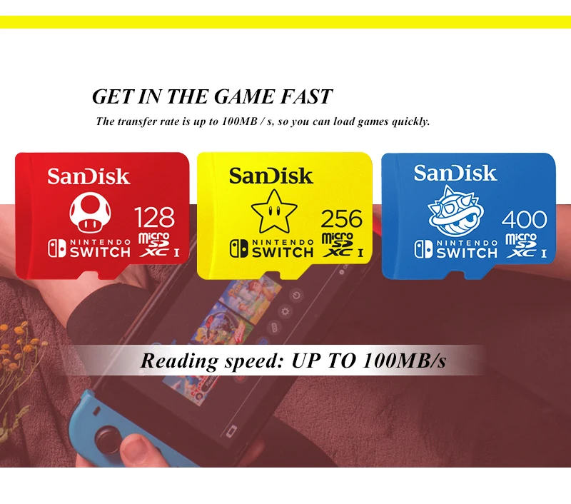 SanDisk Micro SD Card 400GB For Nintendo Switch High Speed Trans Flash Card Memory Card 100% Original sony memory card