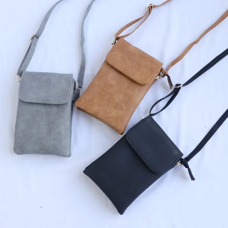 Fashion Women Crossbody Bag PU Leather Mobile Phone Purse Bags Solid Flap Messenger Bag Small Female Shoulder Handbag crossbody bag,women shoulder bag,women messenger bag