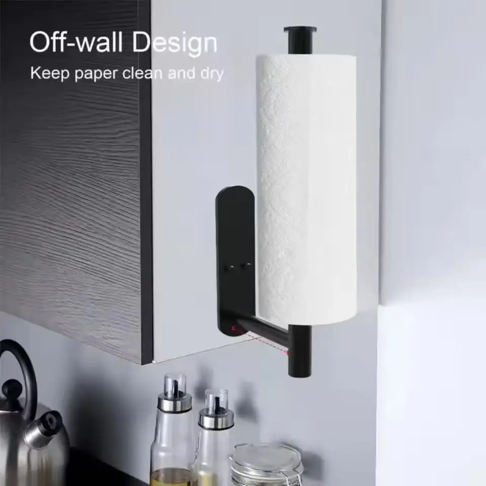 Paper Towel Rack Can Store Cling Film Wipes Roll Paper For Kitchen Bathroom