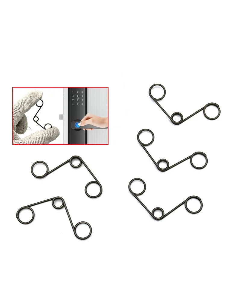 4PCS Door Lock Wire diameter 1.2mm Return Spring Fingerprint Lock TC5 TC6 Password Lock Body Spring Torsion Spring
