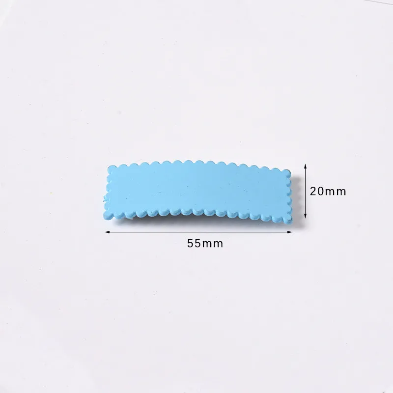20pcs 5.5cm 웨이브 머리핀 워터 드롭 BB 클립 직사각형 마카롱 컬러 헤어 클립 Diy 쥬얼리 만들기 헤어 클립 액세서리