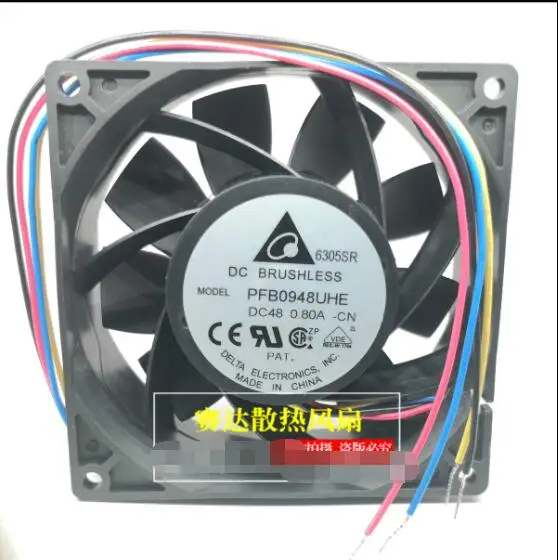 

4-проводной вентилятор охлаждения сервера Delta Electronics PFB0948UHE CN DC 48В 0.8A 92x92x38 мм
