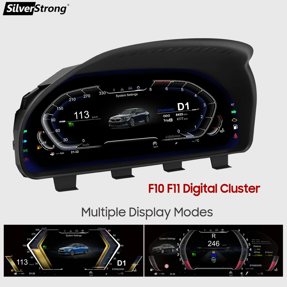 

Speed 5GT Cluster For BMW Cluster F10 F11 F18 IPS 12.3'' LCD Dashboard 5series Speed Meter 520 525 530 535 550 M5 upgrade