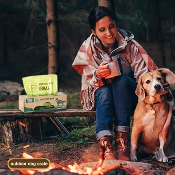 1 roll box-packed Earth Friendly Compostable Dog Poop Bags Environmentally Friendly Pet Waste Bag Roll 200/500Bags 2