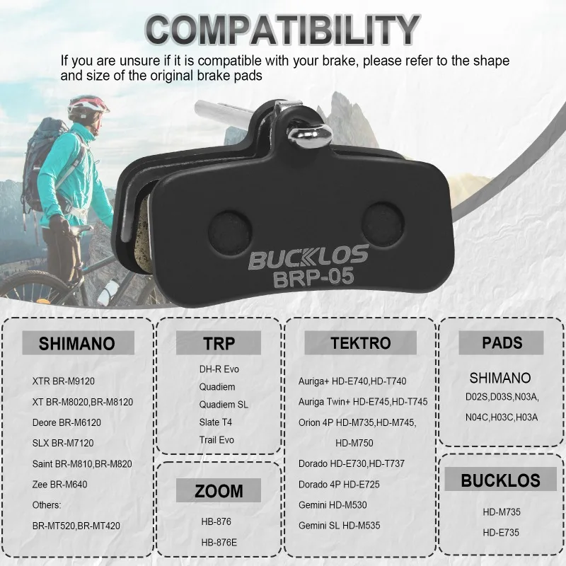 Plaquettes de frein à disque en céramique compatibles avec Shimano H03A H03C D02S D03S M8000 M820 M640 4 pistons