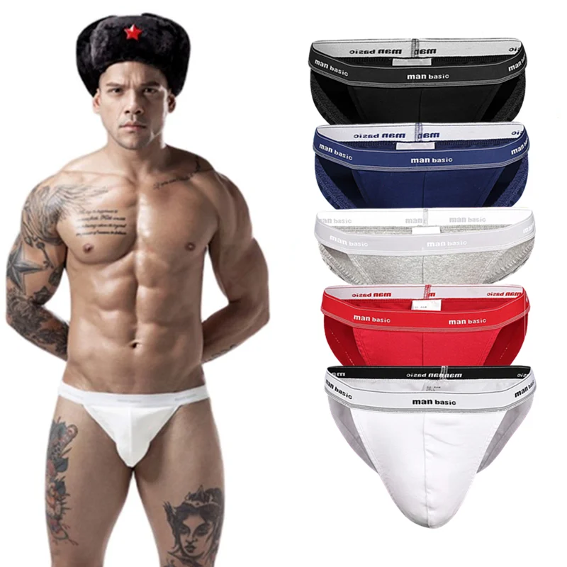 

5 Piece Cotton Underwear For Men Sexy Briefs Underpants Panties Homme Undies Boy Undershorts Big Size Knickers Pouch Trunk S-4XL